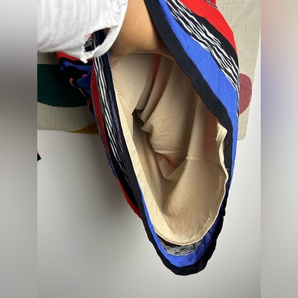 Trina Turk Striped Long Sleeve Midi Dress Size S V-Neck - Picture 5 of 11